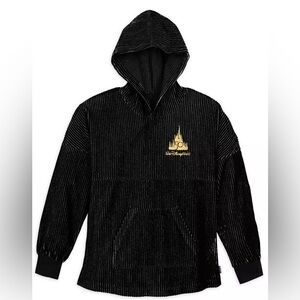 NWT Disney World 50th Anniversary Spirit Jersey Hoodie Gold And Black Castle